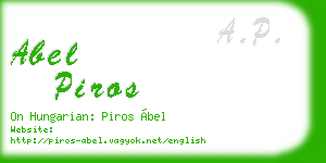 abel piros business card